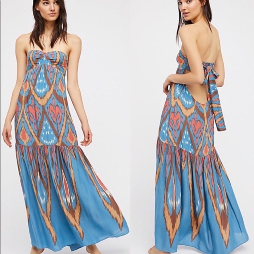 Free People Mojave Maxi Dress Strapless Size Small
